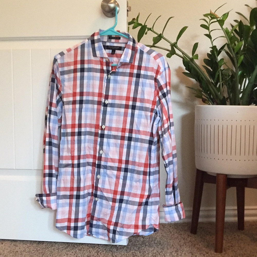 Banana Republic plaid button down